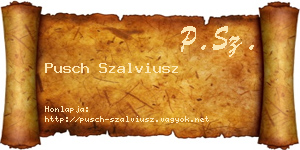 Pusch Szalviusz névjegykártya